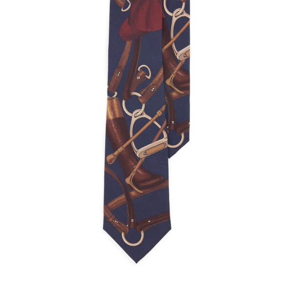 Bridle-Print Silk Tie