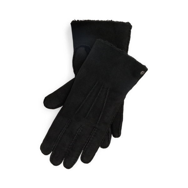 Black/Black Shearling Gloves Purple Label 1