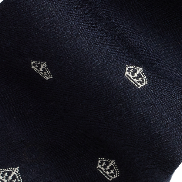 Navy Silk-Cashmere Club Tie Purple Label 3