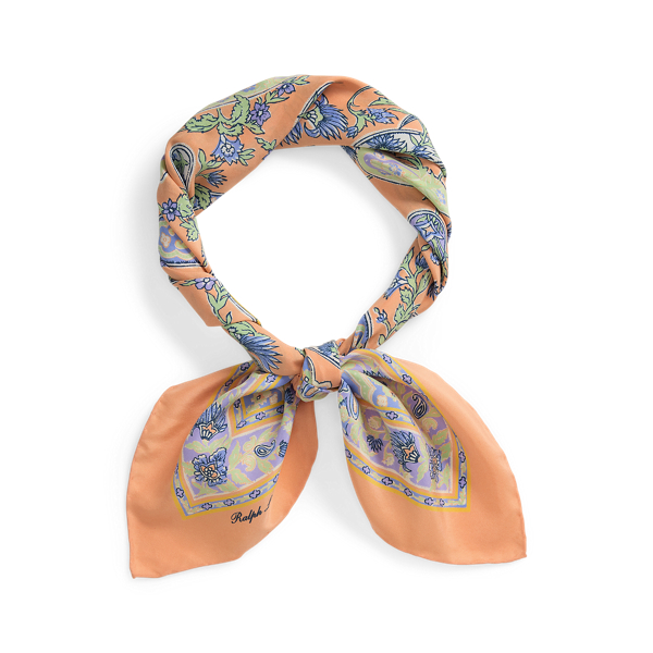 Paisley Silk Habotai Neckerchief Purple Label 1