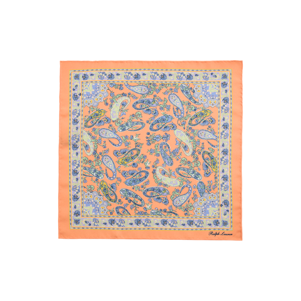Zijde habotai pochet met paisleyprint Purple Label in 1