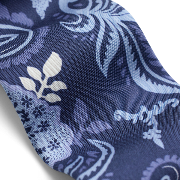 Navy Multi/tonal Paisley-Print Silk Tie Purple Label 3
