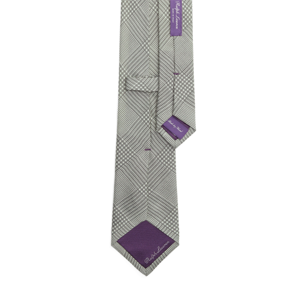 Glen Plaid-Print Cashmere-Silk Tie