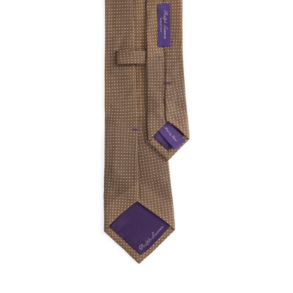 Truffle Pin Dot Cashmere-Silk Tie Purple Label 2