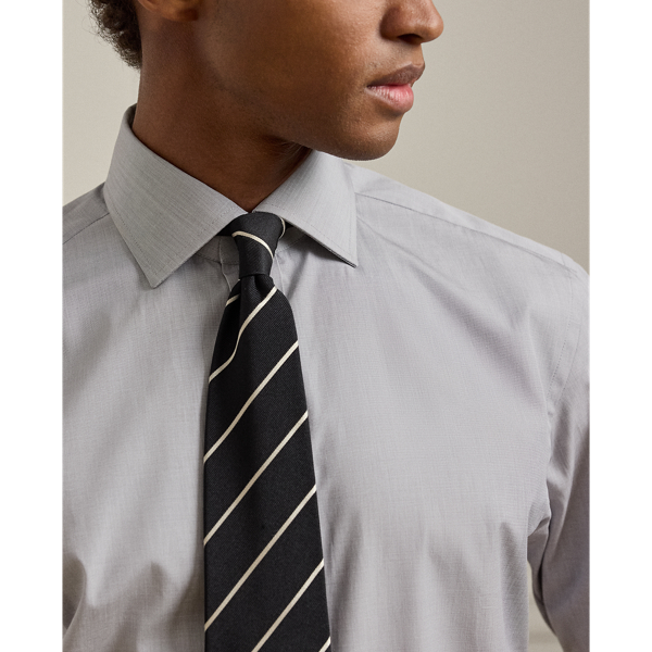 Grey End-on-End Shirt Purple Label 6