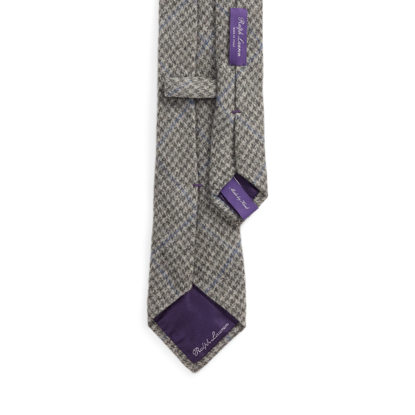 Houndstooth-Overcheck Wool Tie