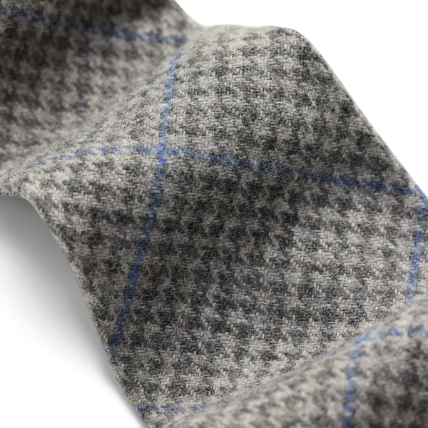 Houndstooth-Overcheck Wool Tie