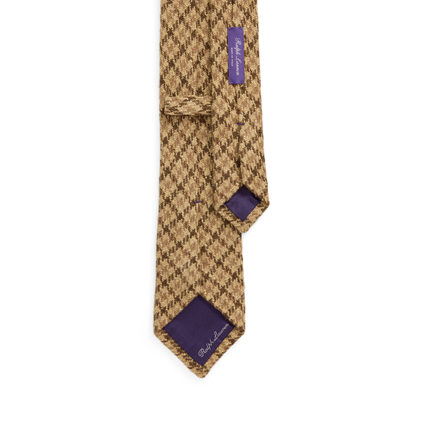 Wollkrawatte mit Hahnentritt-Karomuster Purple Label in Kamel/Braun 2