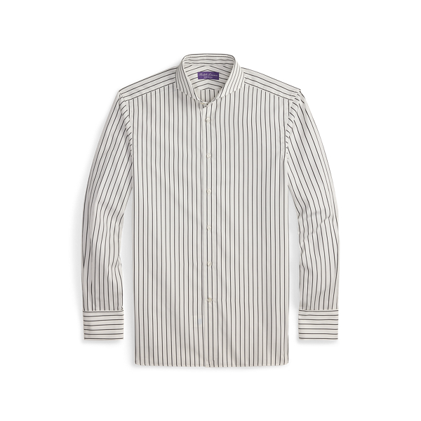 Camicia a righe e polsini alla francese Purple Label in 1