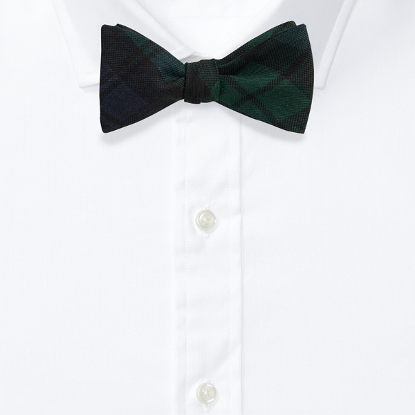 Plaid Cashmere-Silk Bow Tie