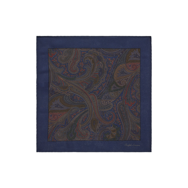 Paisley-Print Silk Pocket Square