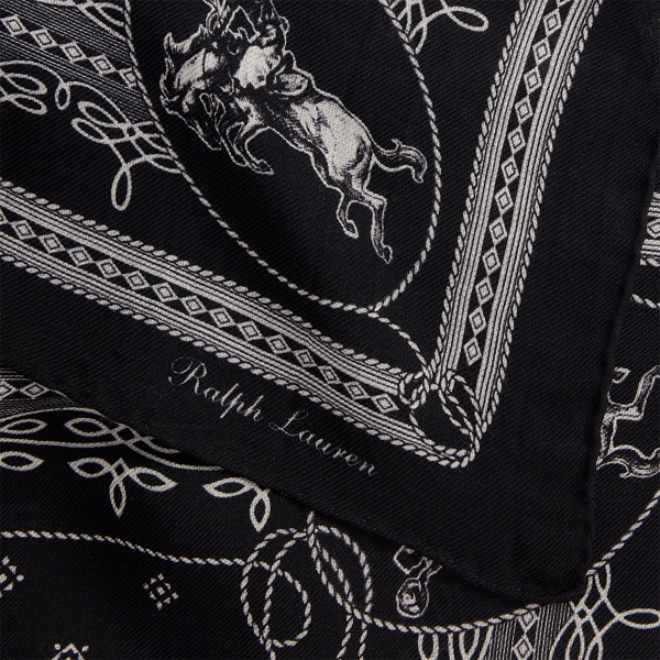 Western Cashmere-Silk Square Scarf