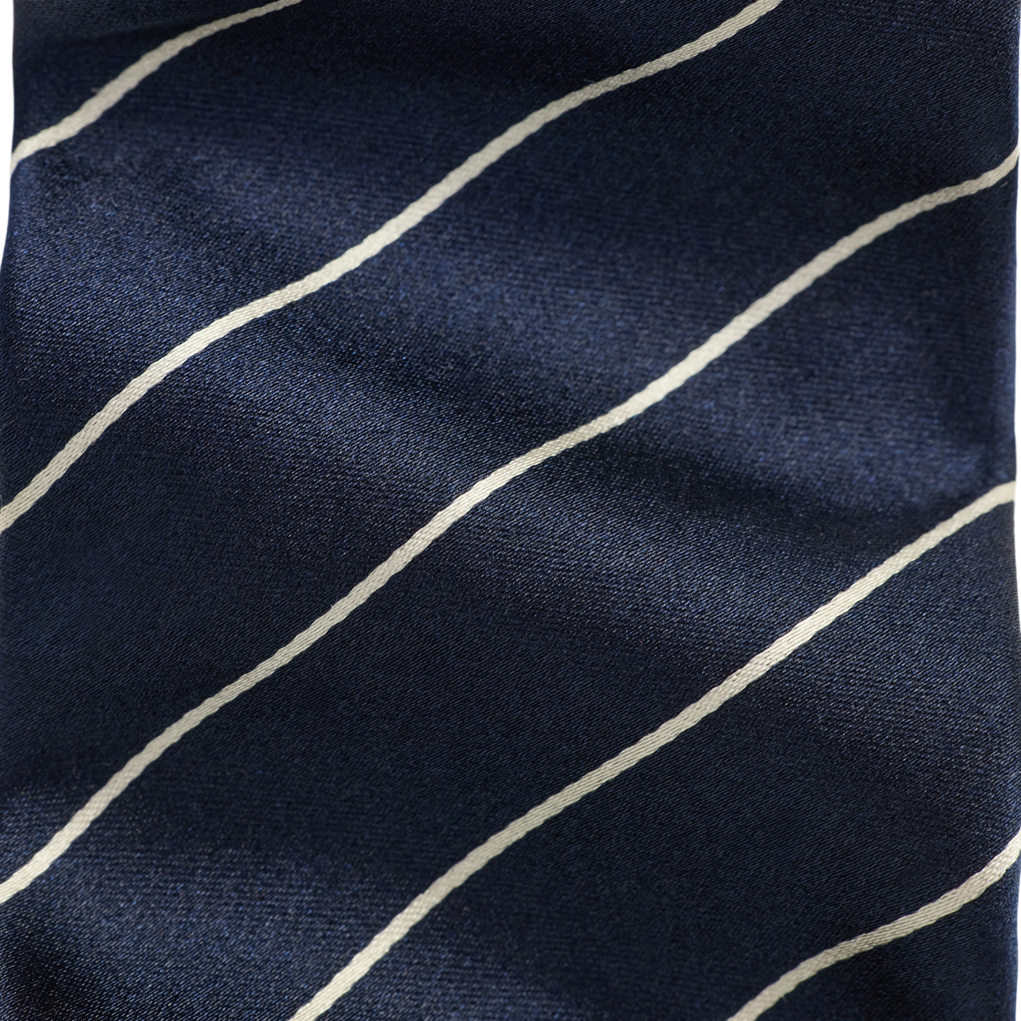 Мужской галстук Ralph Lauren Striped Silk Satin Tie, цвет: Тёмный тёмно-синий — фото 2