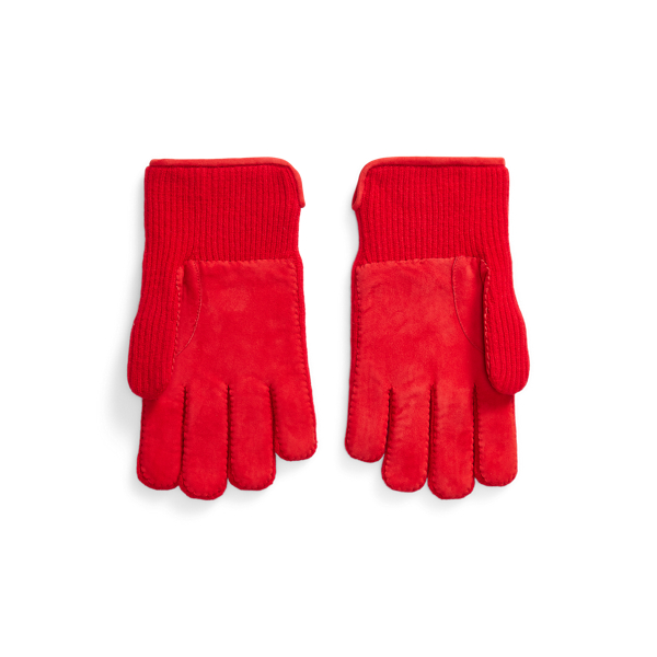 Gants en cachemire et daim d'agneau Purple Label en Rouge classique 2