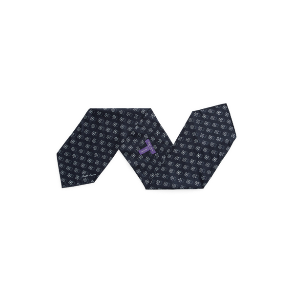 Seiden-Foulard-Halstuch Purple Label in Navy 2
