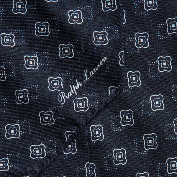 Seiden-Foulard-Halstuch Purple Label in Navy 3