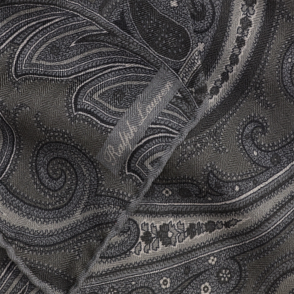 Paisley-Halstuch aus Kaschmir und Seide Purple Label in Grau multi 3