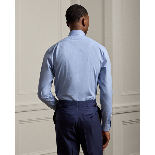 Flanellhemd mit Fischgratmuster Purple Label in Blau 5