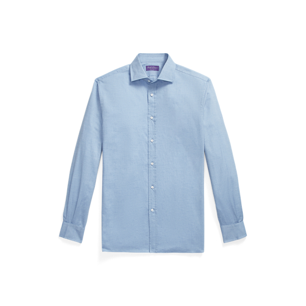 Flanellhemd mit Fischgratmuster Purple Label in Blau 2
