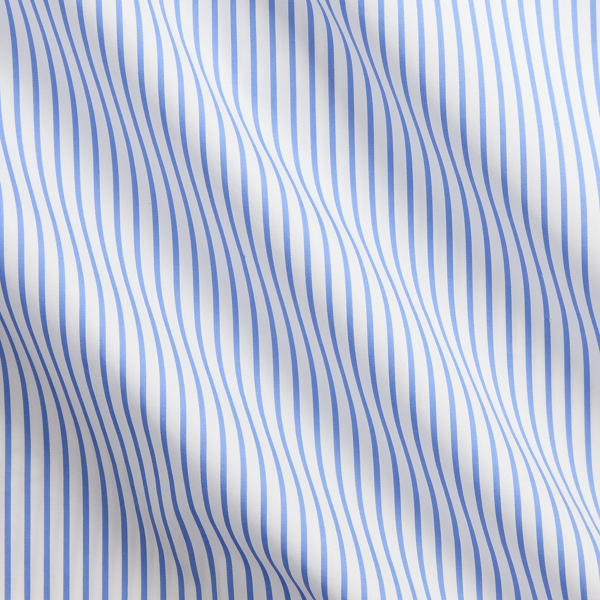 Gestreiftes Hemd aus Twill Purple Label in Wei&szlig;/Blau 7