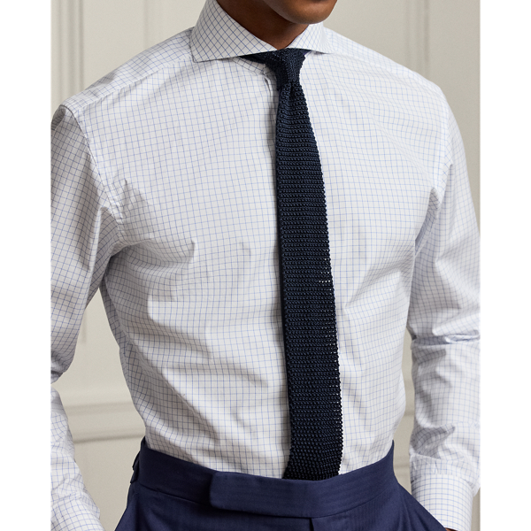 Twillhemd mit Tattersall-Muster Purple Label in Blau/Wei&szlig; 6