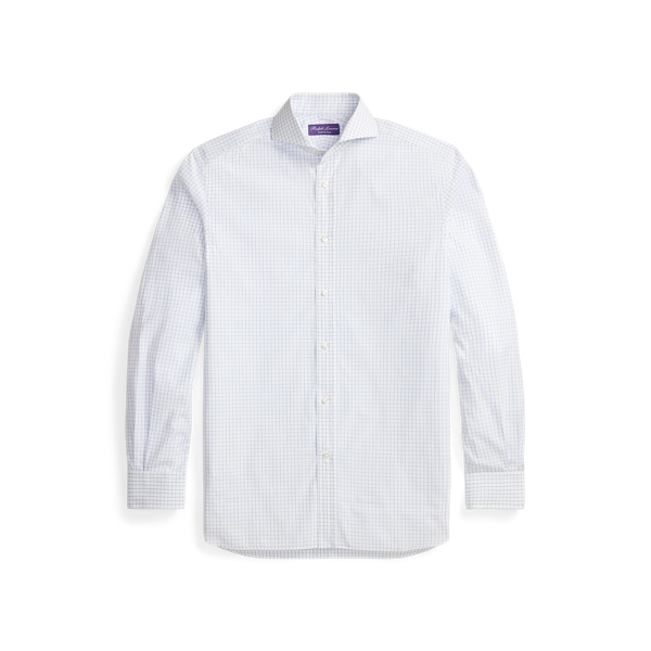 Twillhemd mit Tattersall-Muster Purple Label in Blau/Wei&szlig; 2