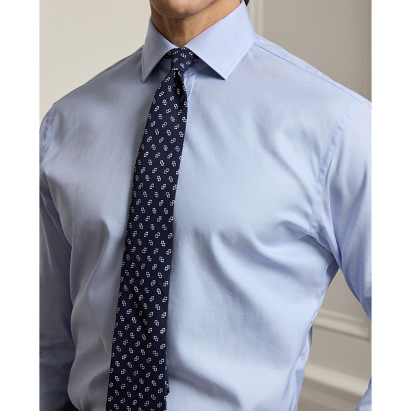 Strukturhemd mit Mikroquadratmuster Purple Label in Hemdblau 6