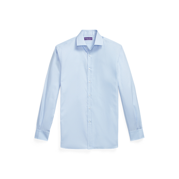 Strukturhemd mit Mikroquadratmuster Purple Label in Hemdblau 2