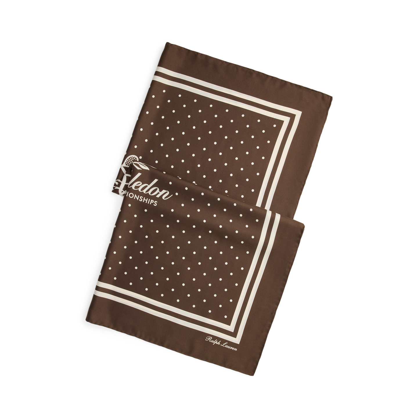 Мужской шарф Ralph Lauren Wimbledon Silk Twill Square, цвет: Мягкий мокко — фото 2