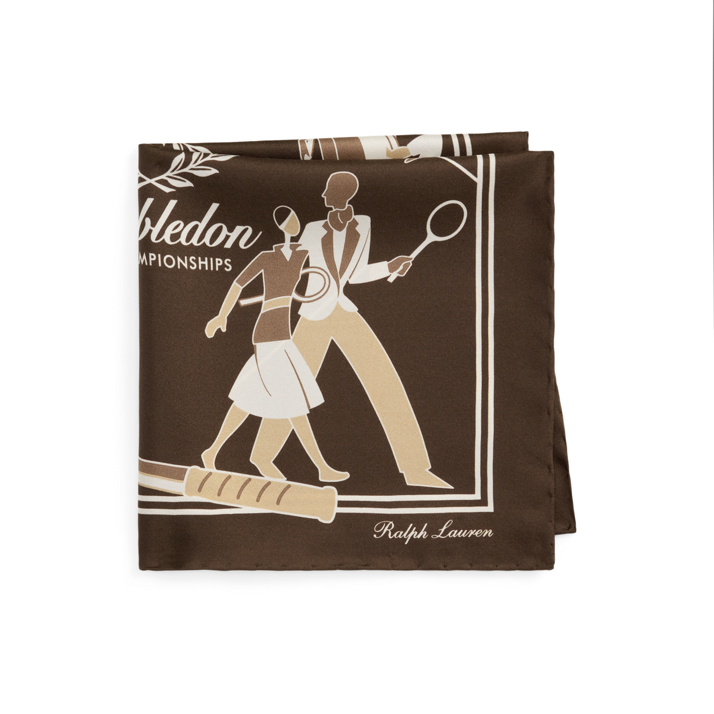 Нагрудные платки Ralph Lauren Wimbledon Silk Pocket Square, цвет: Мягкий мокко — фото 2