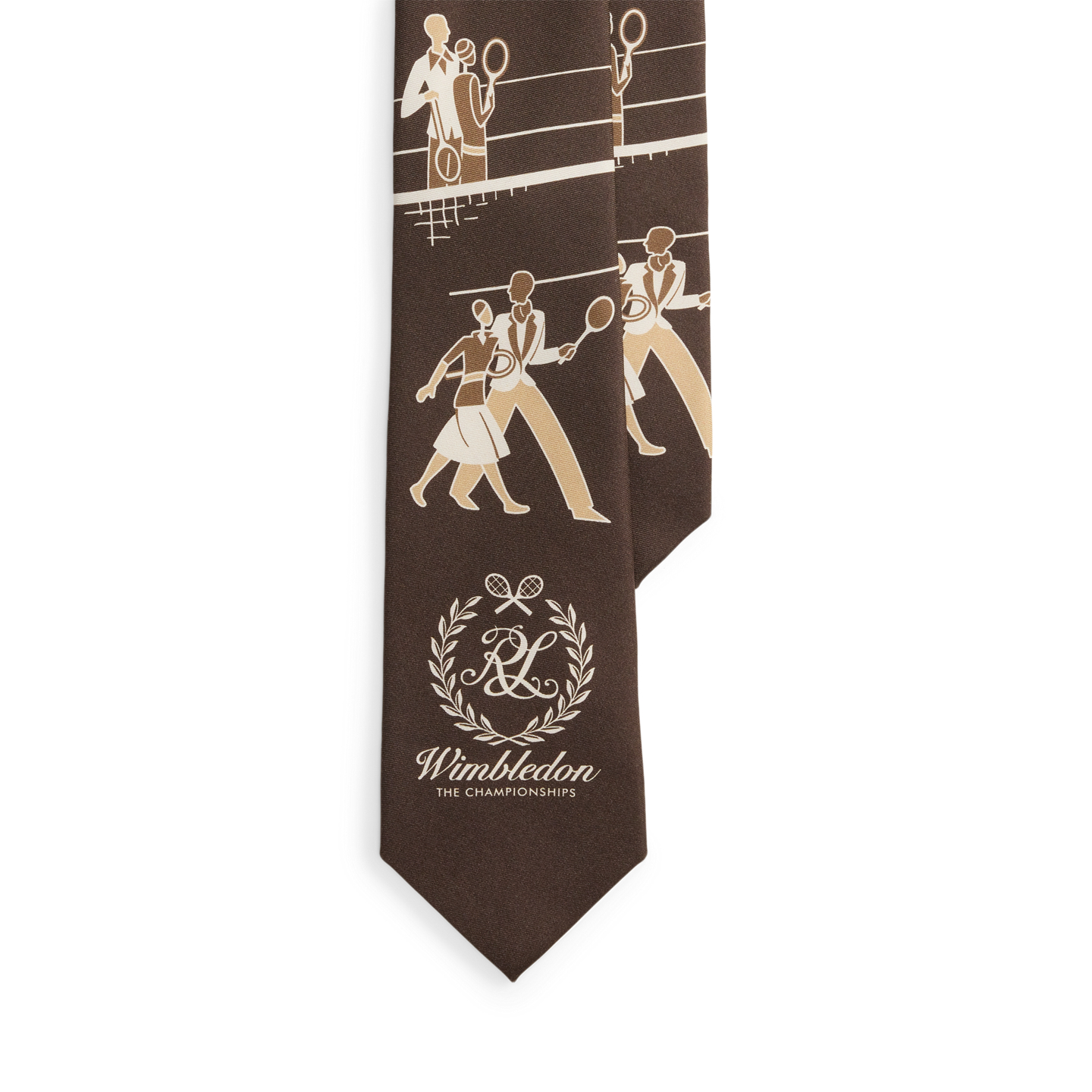 Мужской галстук Ralph Lauren Wimbledon Silk Twill Tie, цвет: Мягкий мокко — фото 3