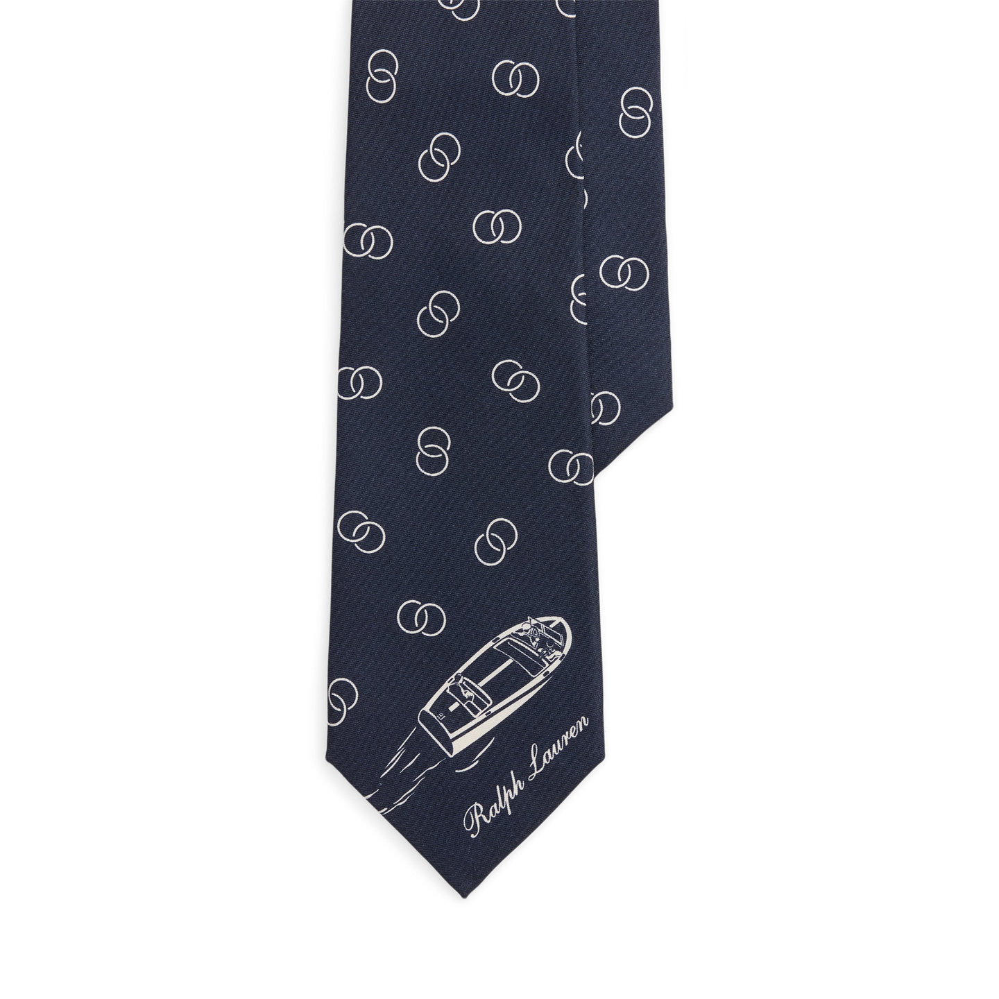 Мужские галстуки Ralph Lauren Print Silk Tie, цвет: Тёмно-синий — фото 3