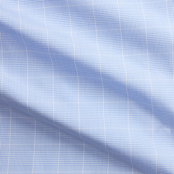 Blue/white Multi Glen Check French Cuff Shirt Purple Label 7