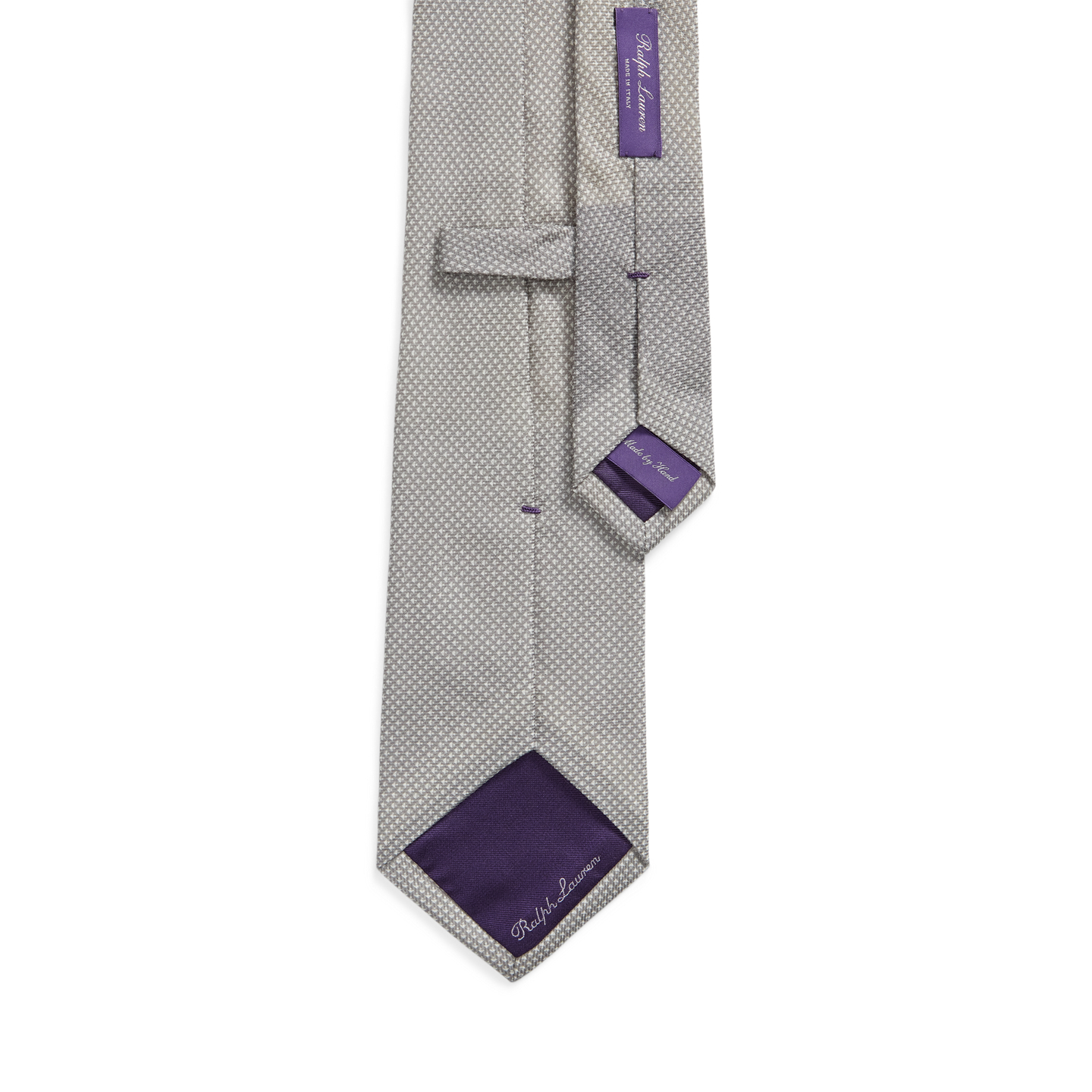 Мужские галстуки Ralph Lauren Geometric-Print Cashmere-Silk Tie, цвет: Жемчужный серый — фото 1