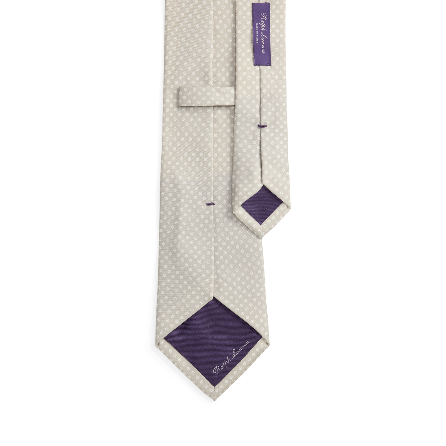 Мужские галстуки Ralph Lauren Geometric-Print Silk Twill Tie, цвет: Жемчужный серый — фото 1