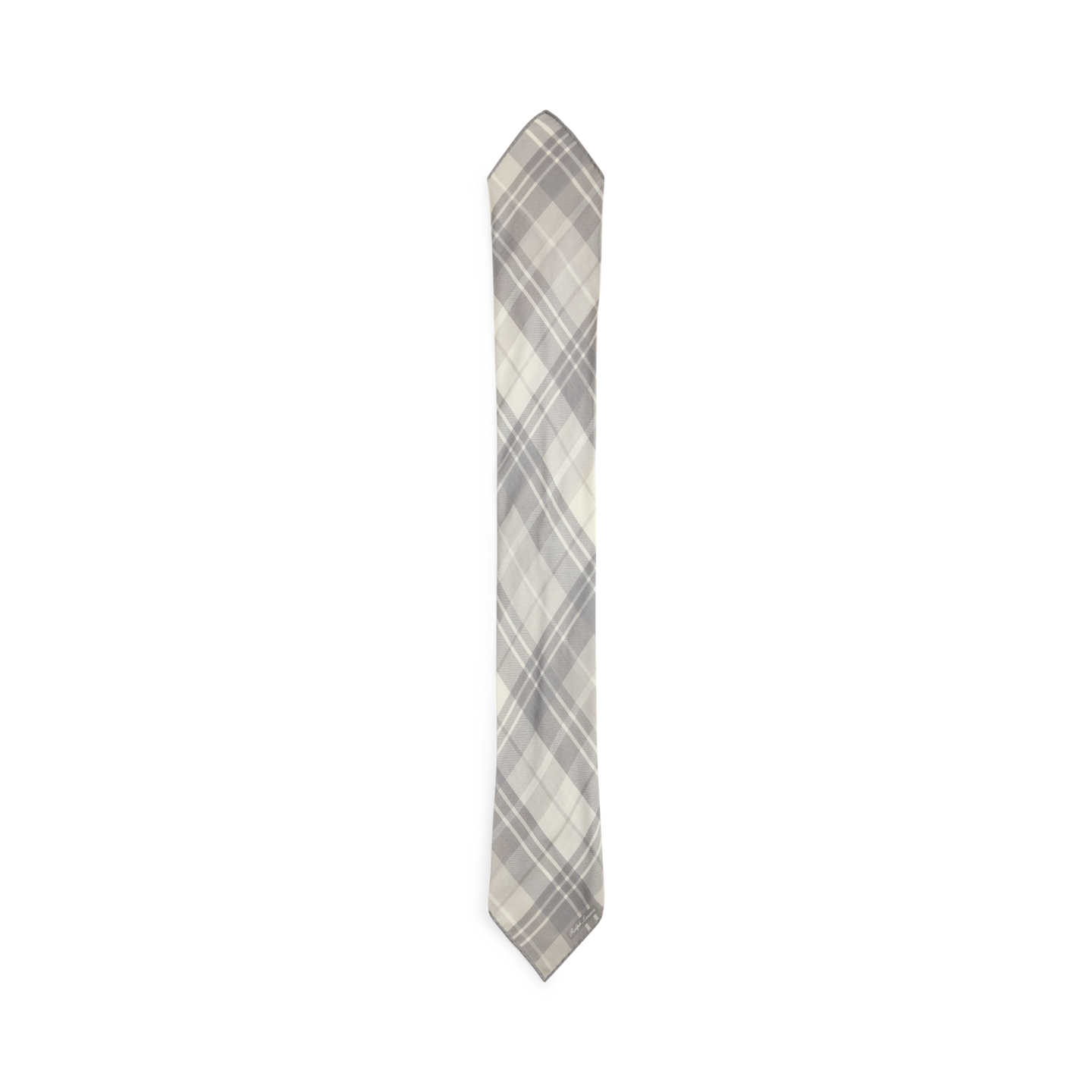 Мужские перчатки Ralph Lauren Plaid-Print Cashmere-Silk Neckerchief, цвет: Жемчужный серый — фото 1