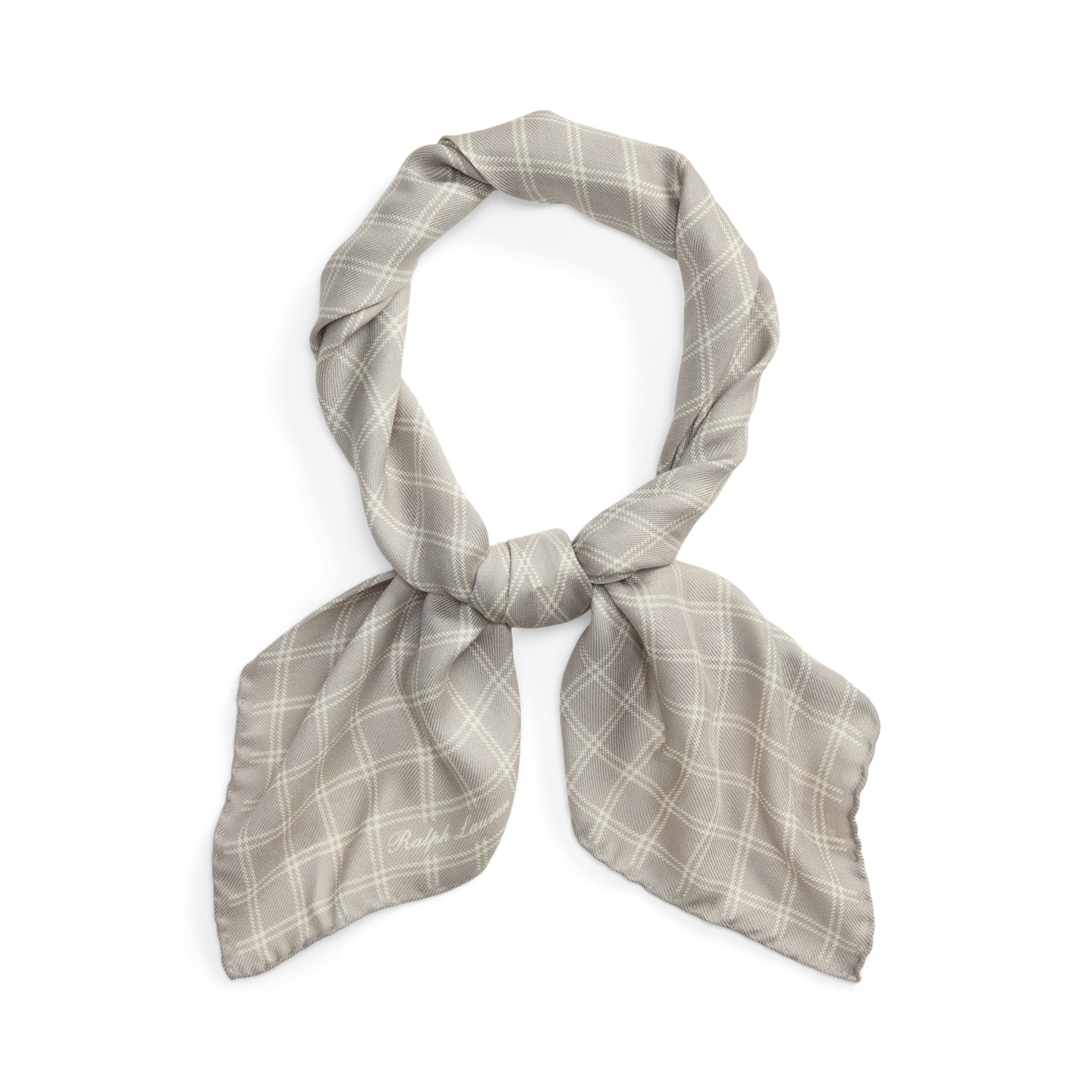 Мужские перчатки Ralph Lauren Windowpane Cashmere-Silk Neckerchief, цвет: Жемчужный серый — фото 2