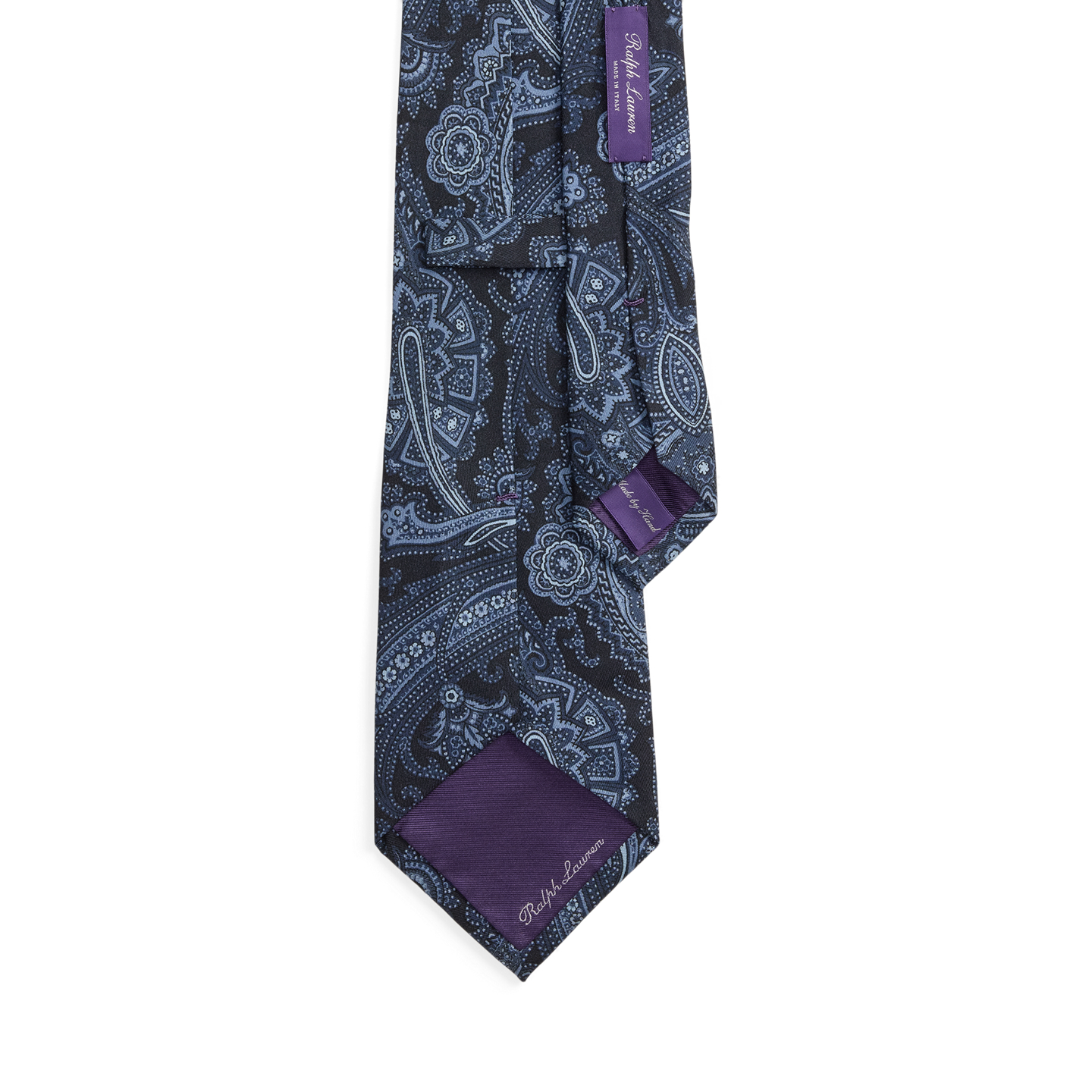 Мужские галстуки Ralph Lauren Paisley Silk Twill Tie, цвет: Тёмно-синий — фото 1