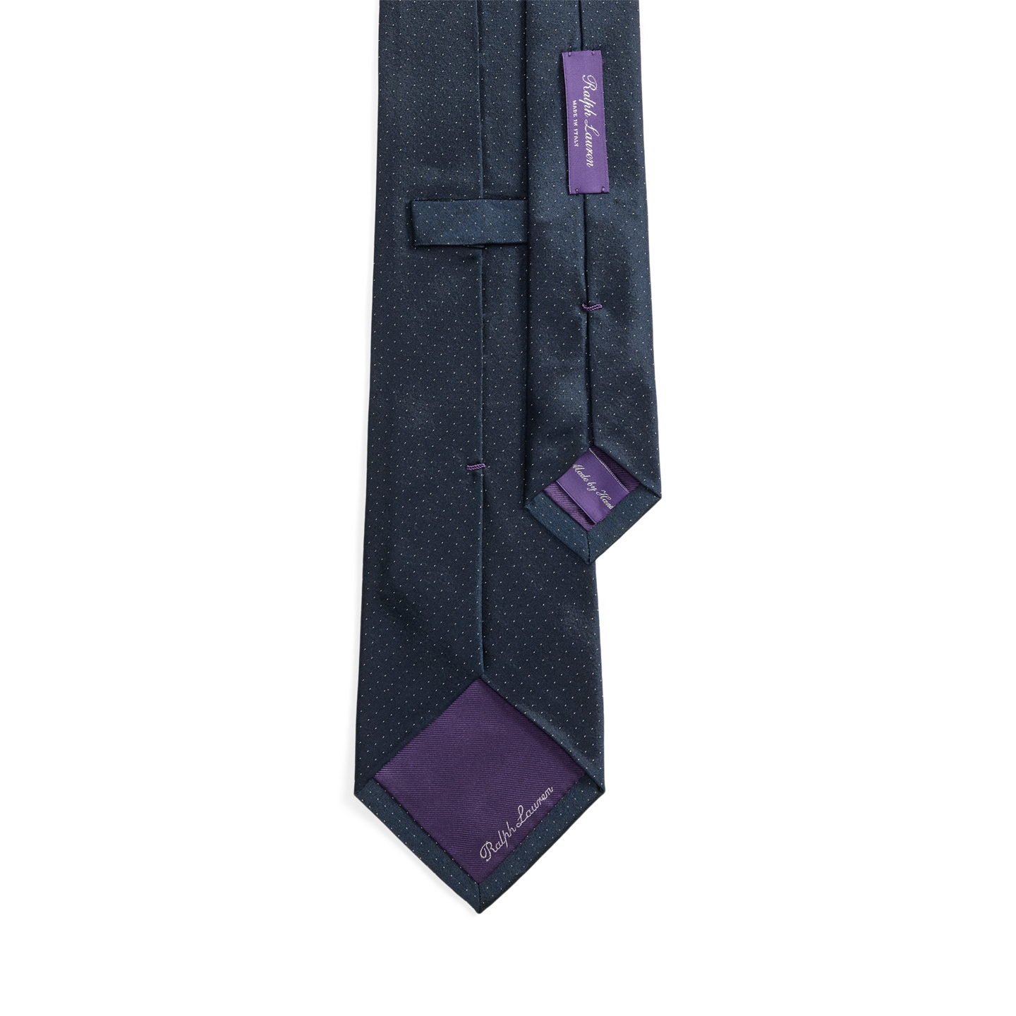 Мужские галстуки Ralph Lauren Pin Dot Silk Tie, цвет: Тёмно-синий — фото 1