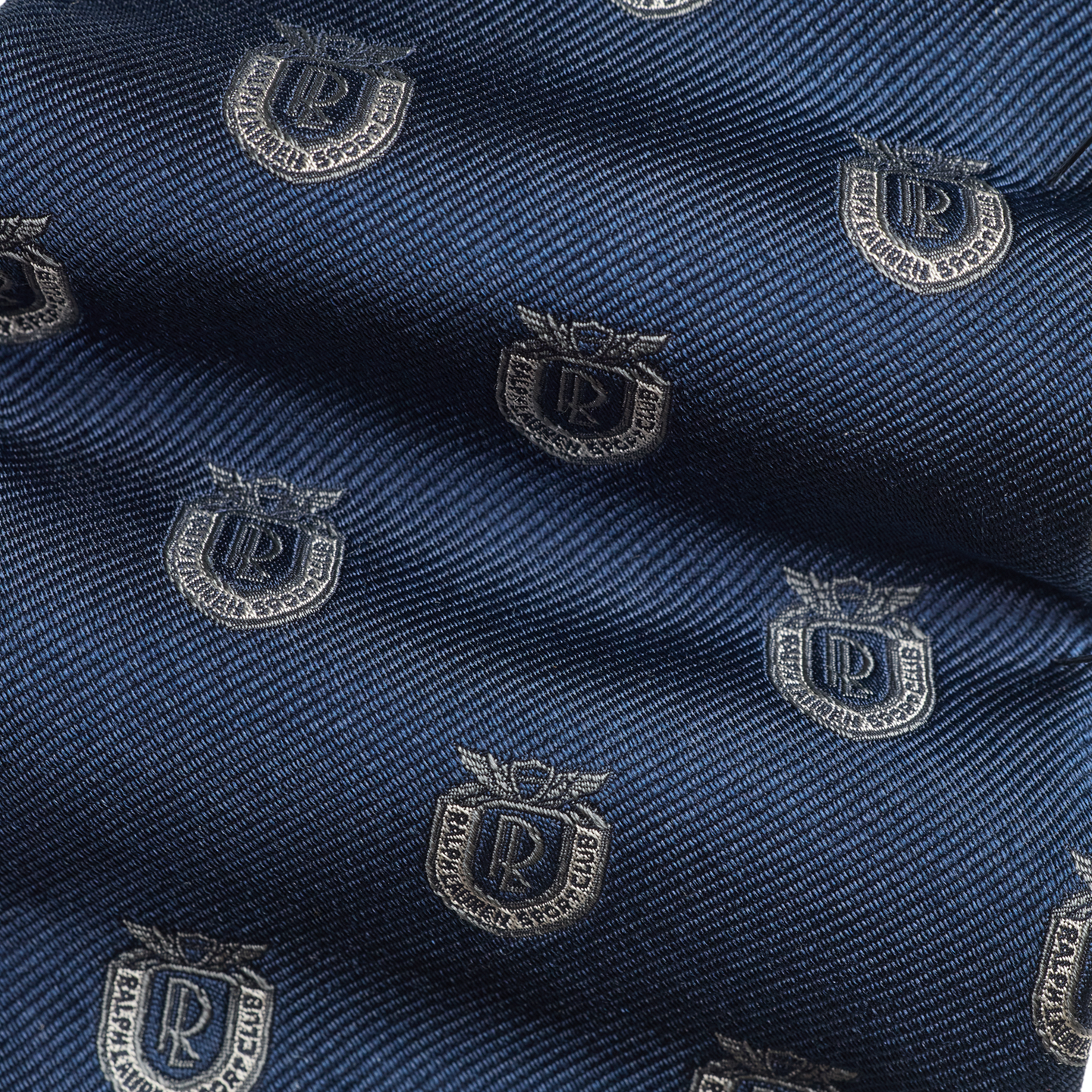 Мужской галстук Ralph Lauren Silk Club Tie, цвет: Тёмно-синий — фото 2