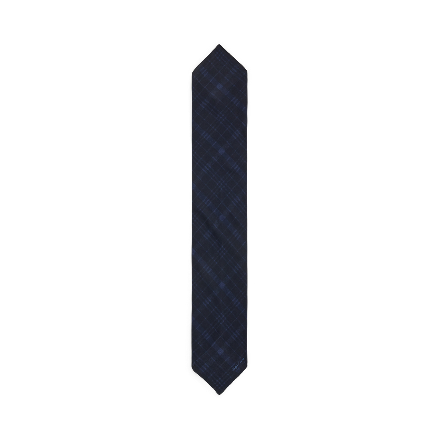 Мужские перчатки Ralph Lauren Tonal Plaid Silk Crepe Neckerchief, цвет: Тёмно-синий — фото 1