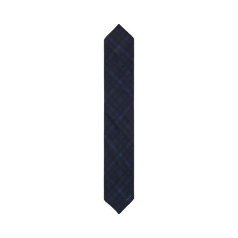 Мужские перчатки Ralph Lauren Tonal Plaid Silk Crepe Neckerchief, цвет: Тёмно-синий