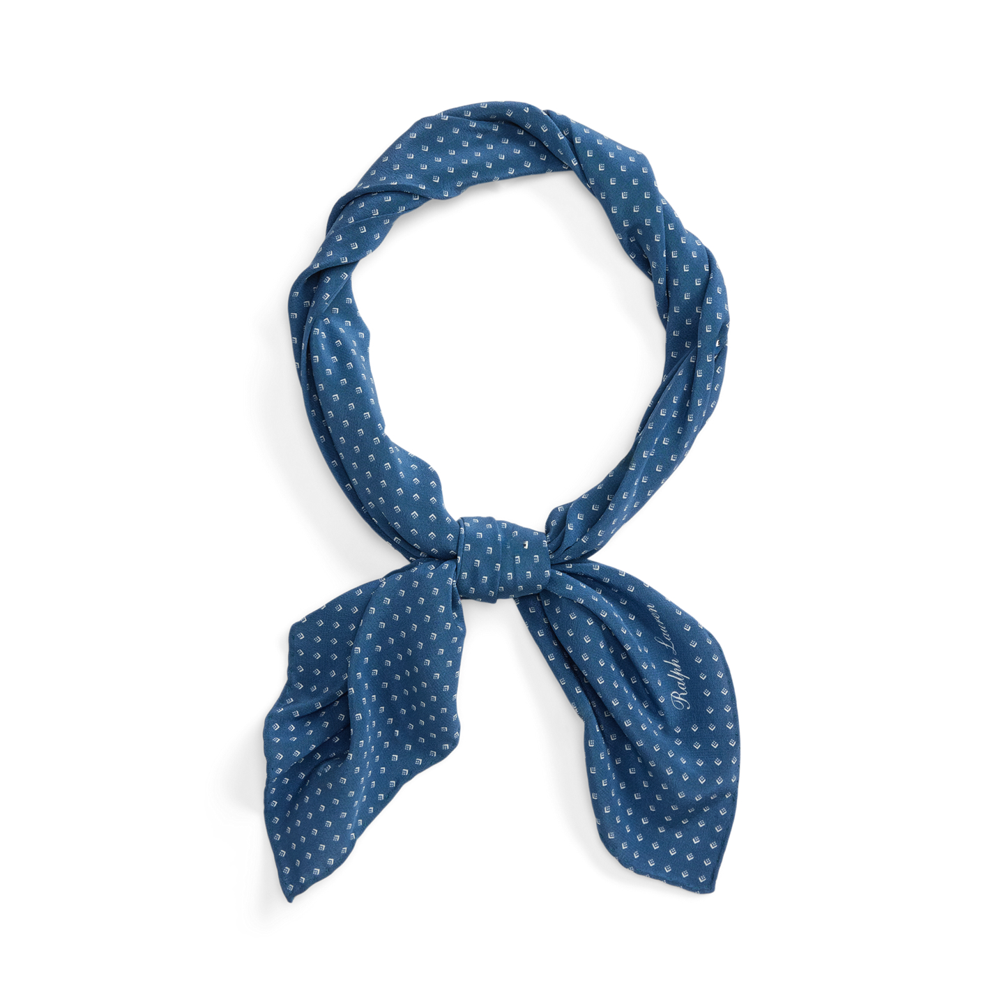 Мужские перчатки Ralph Lauren Neat-Print Silk Neckerchief, цвет: Синий — фото 3