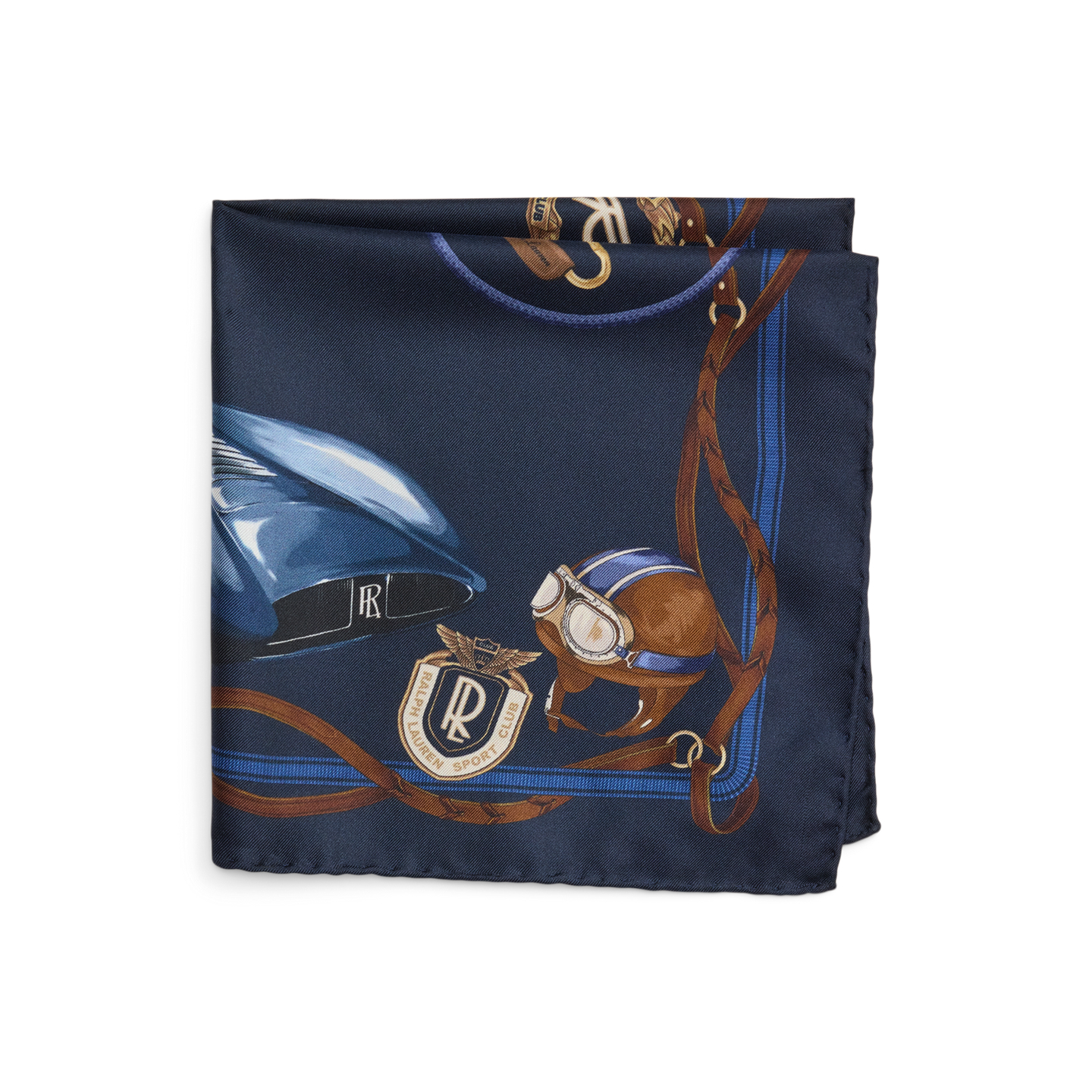 Нагрудный платок Ralph Lauren Automobile-Print Silk Pocket Square, цвет: Разноцветный — фото 2