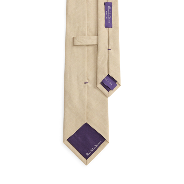 Champagne Silk-Linen Tie Purple Label 2