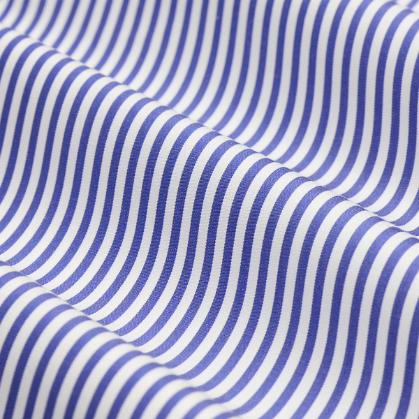 Blue/White Striped Poplin French Cuff Shirt Purple Label 7