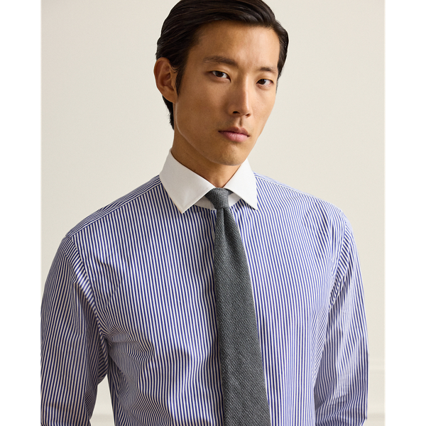 Blue/White Striped Poplin French Cuff Shirt Purple Label 6