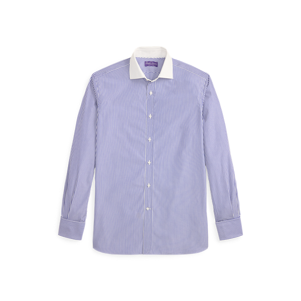 Blue/White Striped Poplin French Cuff Shirt Purple Label 2