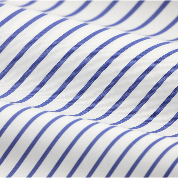 White Blue Pinstripe Poplin Shirt Purple Label 2