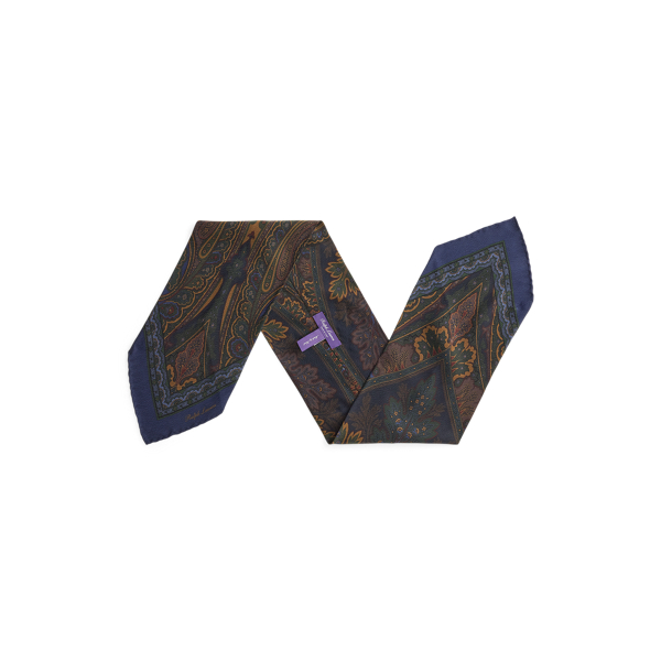 Foulard en soie &agrave; motif cachemire